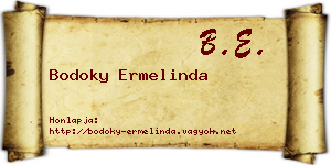 Bodoky Ermelinda névjegykártya